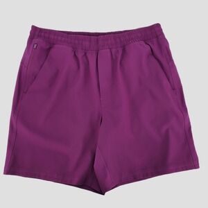 VRST Mens M All In Unlined Athletic Short Black Cherry Quick Dry Stretch Pockets